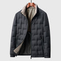 Alex  - Men's Reversible Down Puffer Jacket with Stand Collar