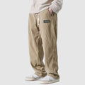 Caleb - Men's Corduroy Drawstring Trousers with Ribbed Texture