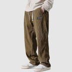 Caleb - Men's Corduroy Drawstring Trousers with Ribbed Texture