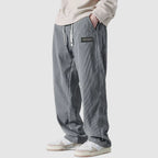 Caleb - Men's Corduroy Drawstring Trousers with Ribbed Texture