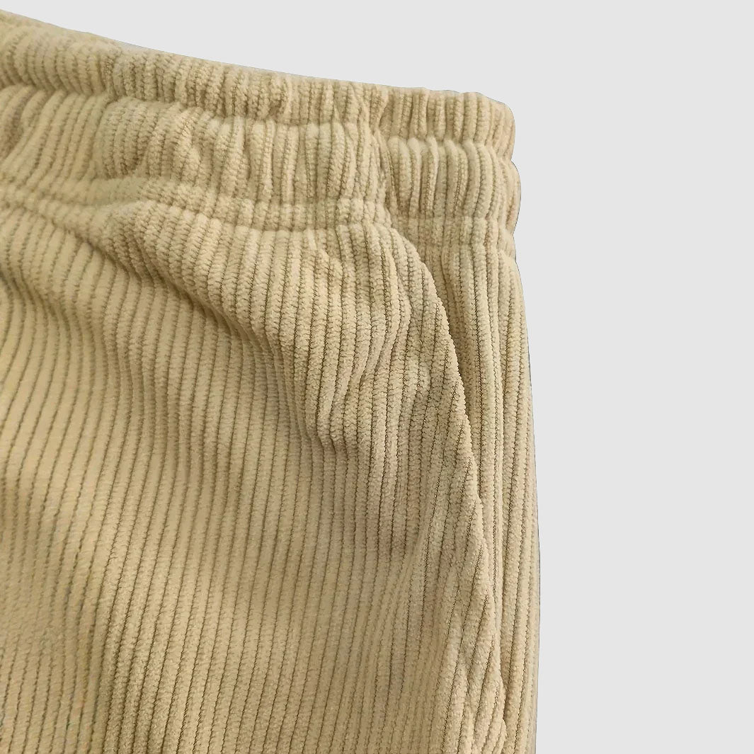 Caleb - Men's Corduroy Drawstring Trousers with Ribbed Texture