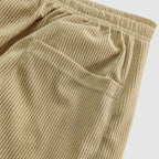 Caleb - Men's Corduroy Drawstring Trousers with Ribbed Texture