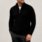 Cliff - Men's Cable Half-Zip Slim Fit Sweater