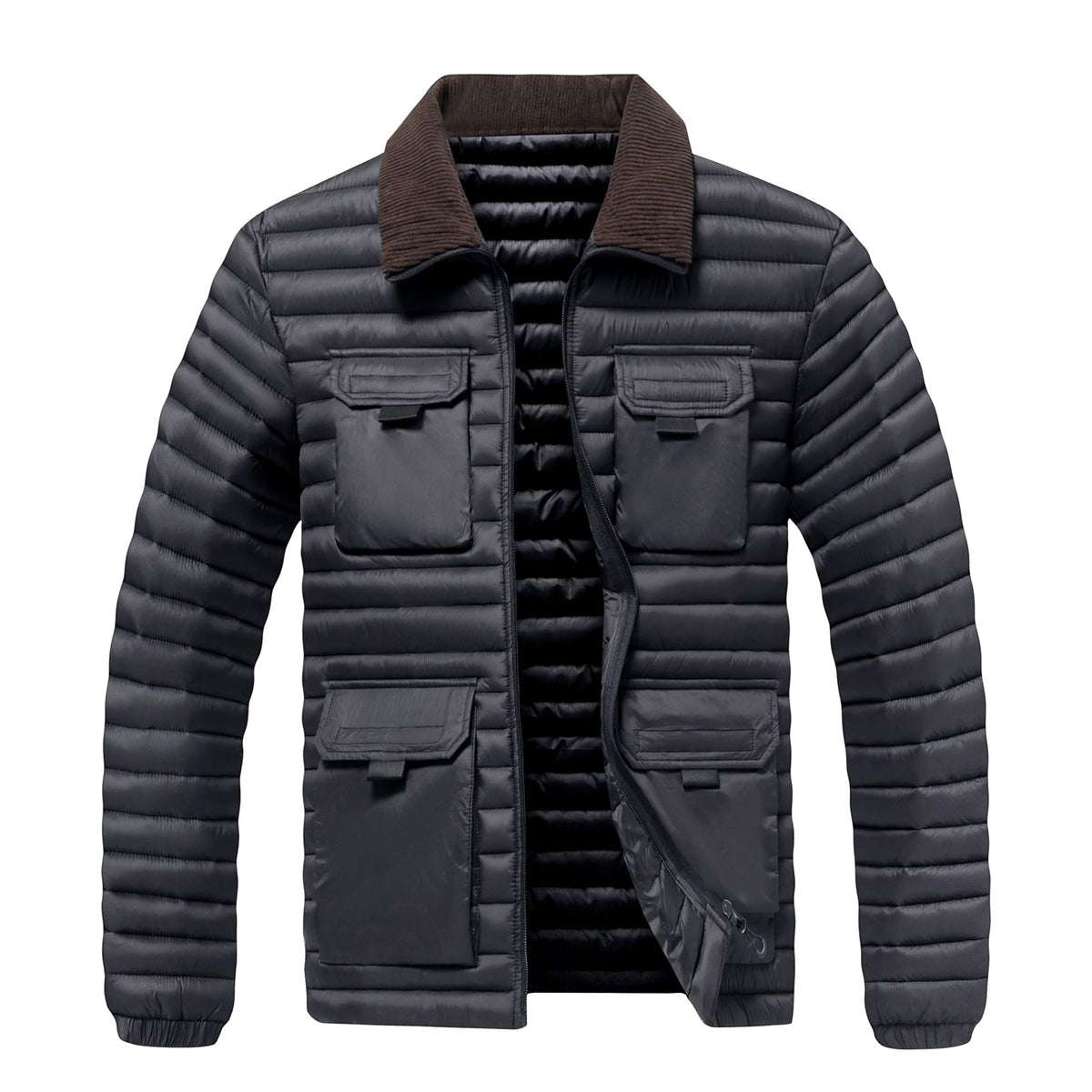 Codey - Men's Cotton Ribbed Zip-Front Lightweight Jacket 3