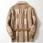 Curtis - Men's Plaid Belted Shawl Collar Cardigan