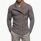 Darrel - Men's Asymmetric Zip Shawl Neck Cardigan