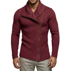 Darrel - Men's Asymmetric Zip Shawl Neck Cardigan