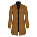 Darryl - Men's Single Breasted Long Wool Blend Coat