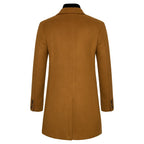 Darryl - Men's Single Breasted Long Wool Blend Coat