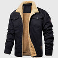 Dilan - Men's Sherpa-Collar Bomber Jacket with Chest Pockets