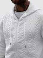 Garrison - Men's Quilted Cable-Knit Zip Hoodie