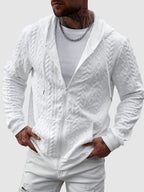 Garrison - Men's Quilted Cable-Knit Zip Hoodie