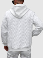 Garrison - Men's Quilted Cable-Knit Zip Hoodie