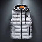 Harrison - Ezra - Men's Hooded Puffer Vest with Zip Front