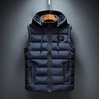 Harrison - Ezra - Men's Hooded Puffer Vest with Zip Front