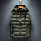 Harrison - Ezra - Men's Hooded Puffer Vest with Zip Front