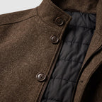 Kayden - Men's Stand-Collar Layered Wool-Blend Overcoat