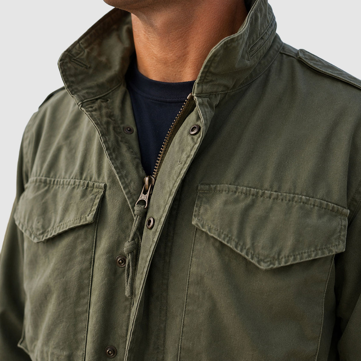 Kevin - Men's Stand-Collar Drawcord Field Jacket