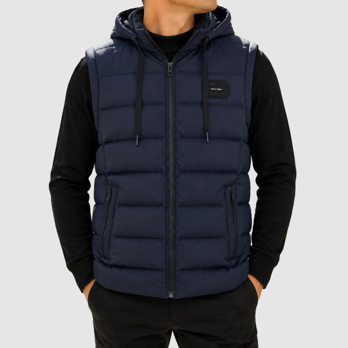Octavian - Men's Quilted Hooded Puffer Vest
