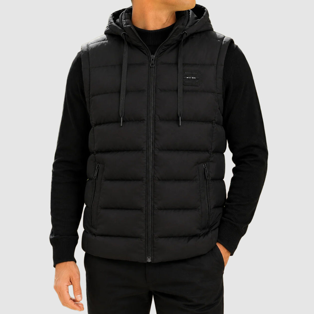Octavian - Men's Quilted Hooded Puffer Vest