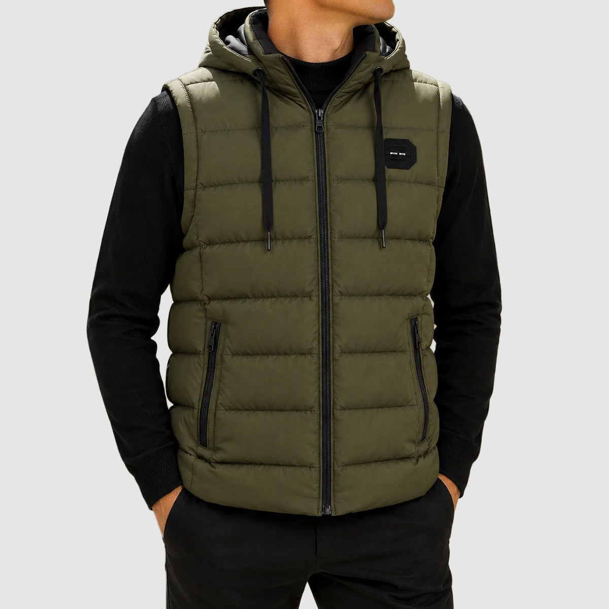Octavian - Men's Quilted Hooded Puffer Vest