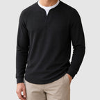 Reid - Men's Raglan Long-Sleeve Notch-Neck Sweater