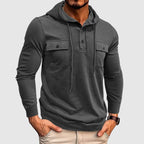 Aaron - Men's Hooded Pullover with Utility Pockets