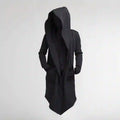 Adrian - Men's Patch-Pocket Hooded Cardigan with Open Front