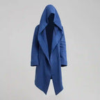 Adrian - Men's Patch-Pocket Hooded Cardigan with Open Front