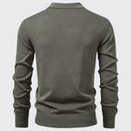 Aiden - Men's Half-Zip Openwork Knit Polo