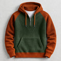 Aldrine - Men's Oversized Waffle-Knit Half-Zip Hoodie