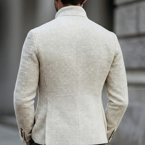 Alisander - Men's Waffle-Knit Single-Breasted Cardigan
