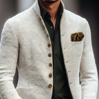 Alisander - Men's Waffle-Knit Single-Breasted Cardigan