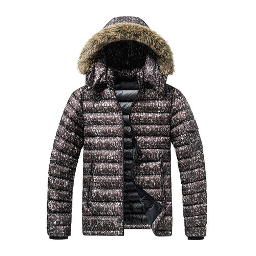 Andrew - Men's Hooded Puffer Jacket with Faux Fur Trim 1