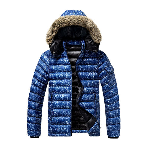 Andrew - Men's Hooded Puffer Jacket with Faux Fur Trim 2