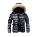 Andrew - Men's Hooded Puffer Jacket with Faux Fur Trim 3