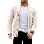 Antonio - Men's Cable Knit Shawl Collar Cardigan 1