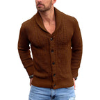 Antonio - Men's Cable Knit Shawl Collar Cardigan 3