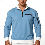 Augustus - Men's Waffle Textured Half-Zip Sweatshirt 2