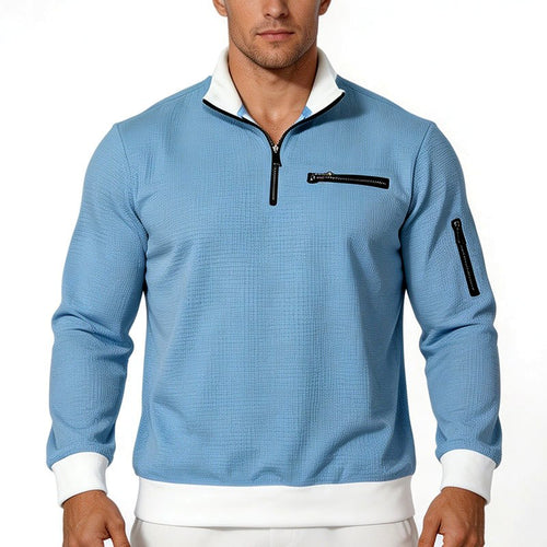 Augustus - Men's Waffle Textured Half-Zip Sweatshirt 2