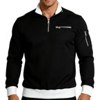 Augustus - Men's Waffle Textured Half-Zip Sweatshirt 3