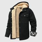 Barron - Men's Sherpa-Lined Denim Jacket with Hood