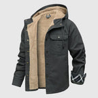 Barron - Men's Sherpa-Lined Denim Jacket with Hood