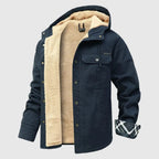 Barron - Men's Sherpa-Lined Denim Jacket with Hood
