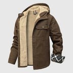 Barron - Men's Sherpa-Lined Denim Jacket with Hood