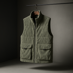 Beckett - Men's Quilted Corduroy Vest with Cargo Pockets