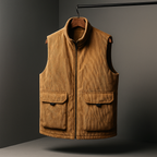 Beckett - Men's Quilted Corduroy Vest with Cargo Pockets