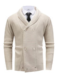 Benedict - Men's Shawl-Collar Button-Front Cardigan Sweater