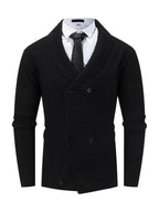 Benedict - Men's Shawl-Collar Button-Front Cardigan Sweater