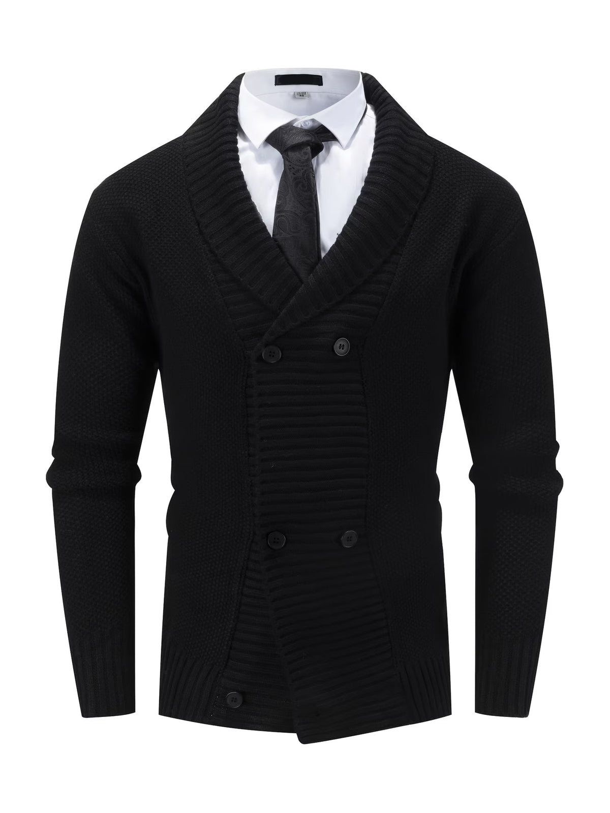 Benedict - Men's Shawl-Collar Button-Front Cardigan Sweater